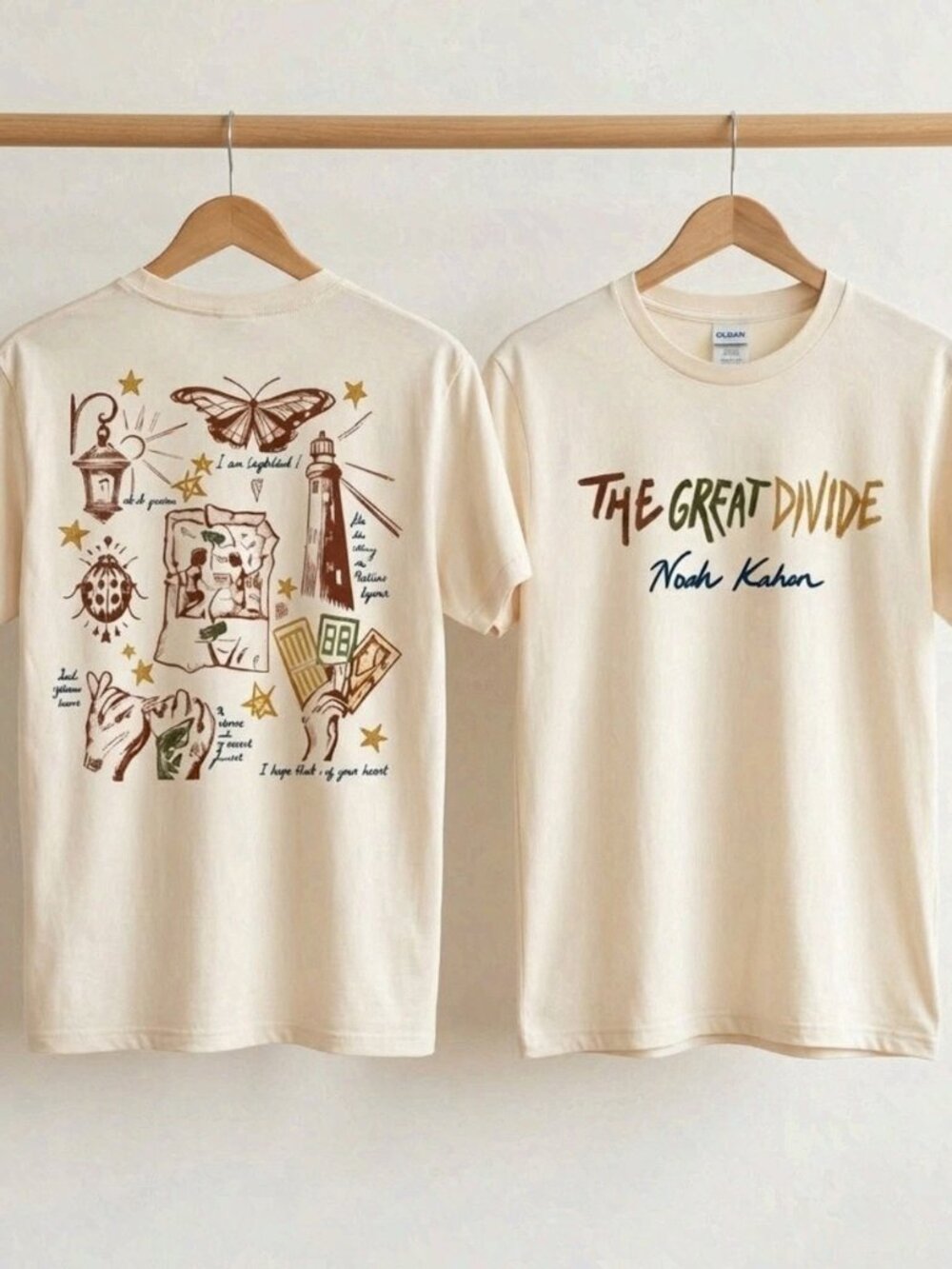 Noah Kahan The Great Divide Off-White T-Shirt Reprint